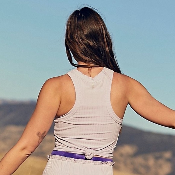 Free People Movement Blissed Out Tank in Dew Berry - Picture 2 of 5